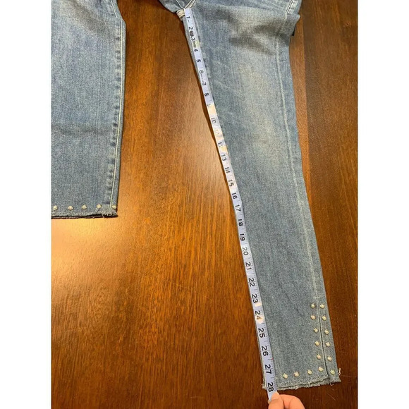 Citizens of Humanity Rocket High Ride Skinny Pearl Studded Blue Jeans Women’s 27 - Picture 7 of 12